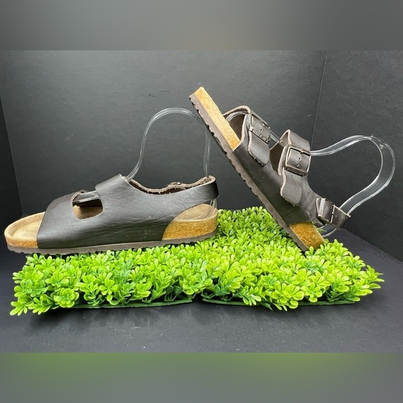 Birkenstocks leather Brown Double Strap Sandals size 42 M (regular-wide) unisex - Picture 6 of 13